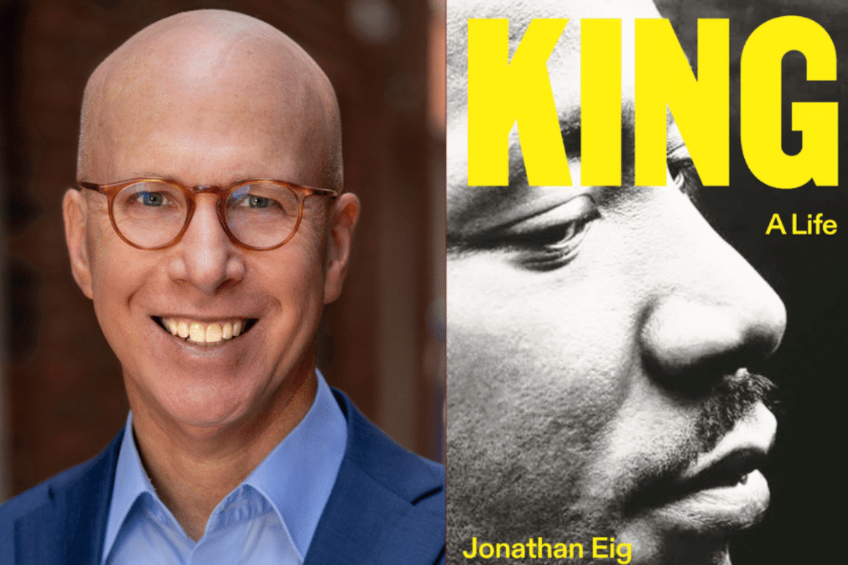 Jonathan Eig and cover book King A Life