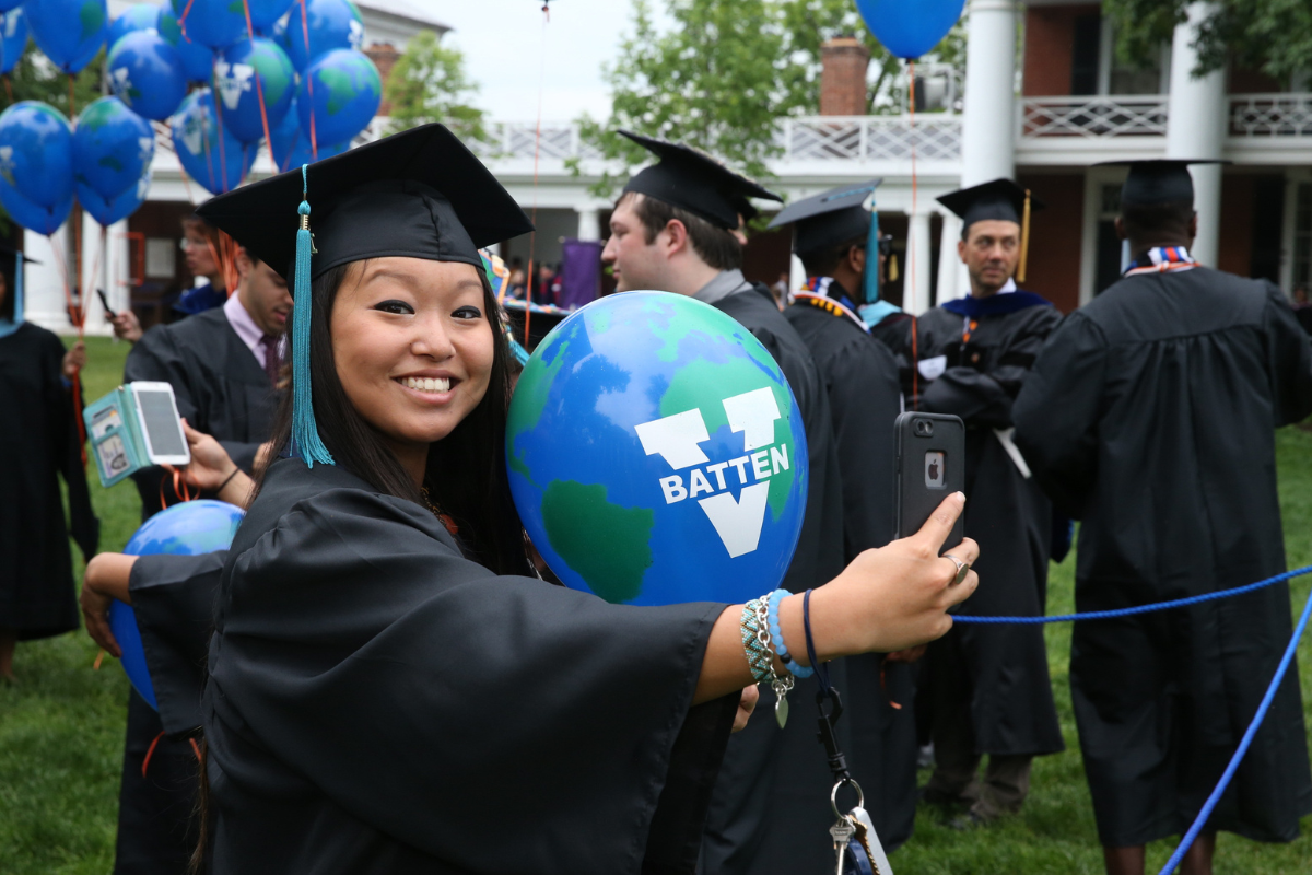 graduation with balloon