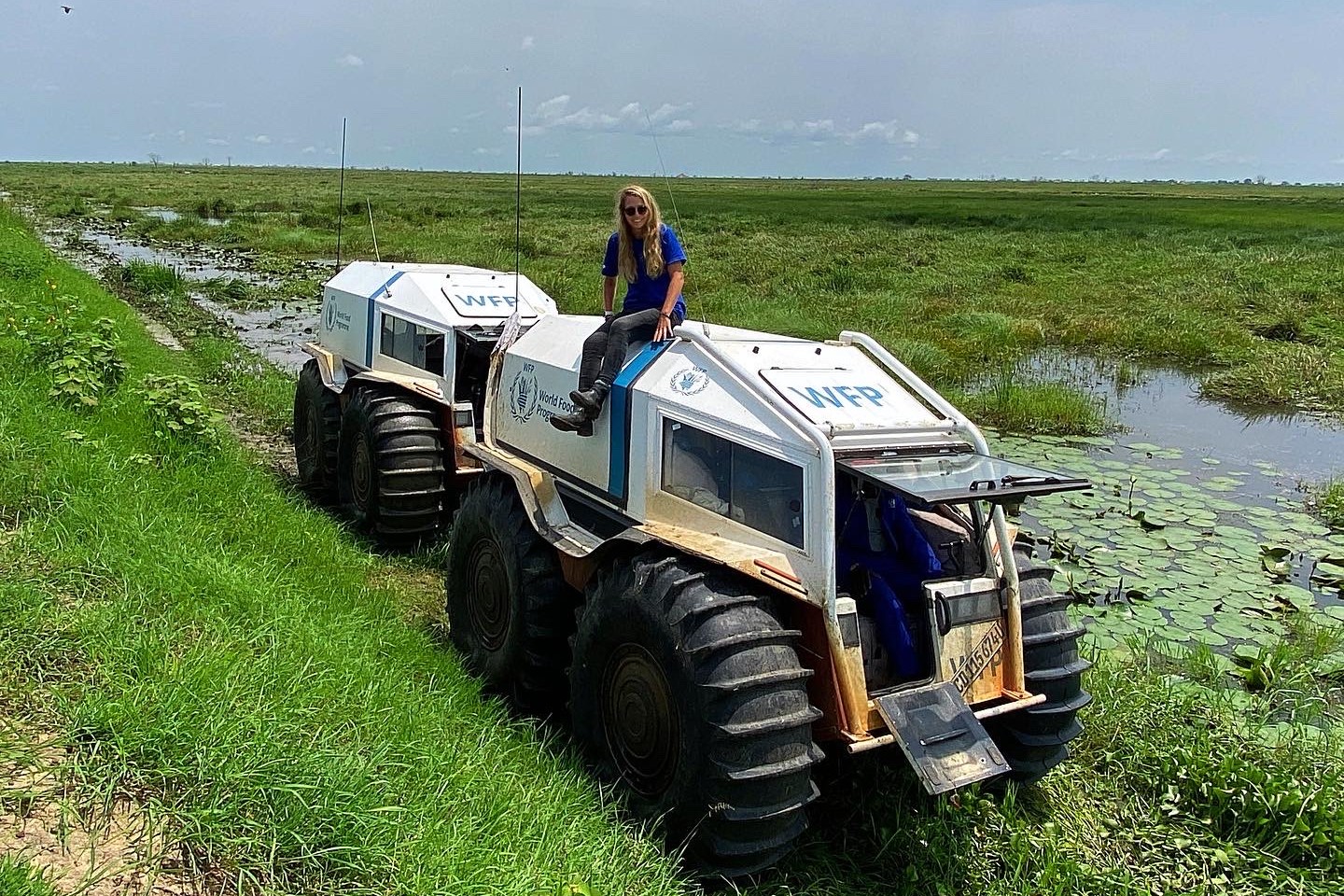 Althea on amphibious vehicle