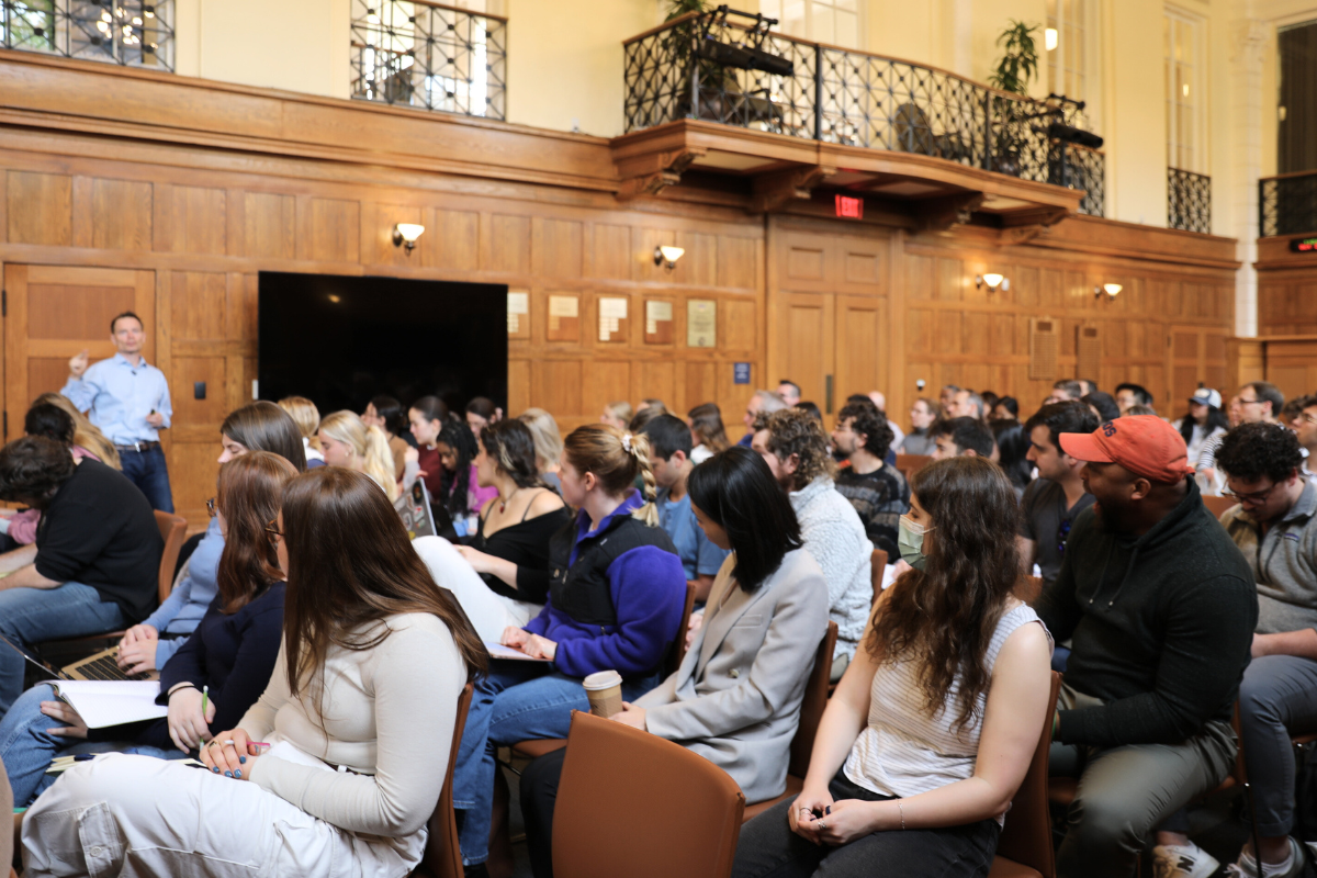 Audience at Nick Bloom event