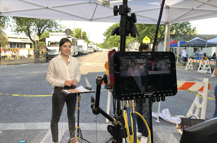 While producers usually labor behind the scenes, Neusâ reporting in Uvalde, Texas, put her in front of the camera to CNNâs national audience. (Contributed photo)