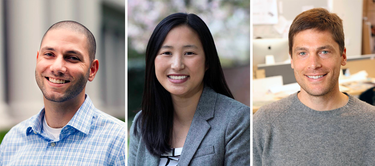 Professors Benjamin Converse, Gabrielle Adams and Leidy Klotz