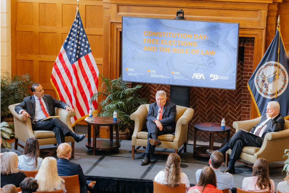 Dean Solomon, Judge Luttig, John Hardin Young at Batten Hour