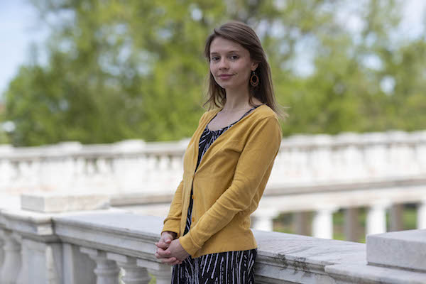 Courtney Roark advises future scholars to âtake advantage of all the scholarships and support that the University community has to offer. (Photo by Sanjay Suchak, University Communications)