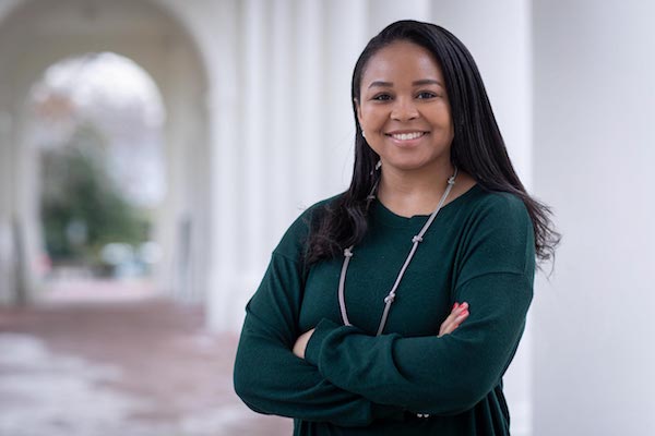 Kiara Rogers urged future Blue Ridge Scholars to âfully engulf yourself into this community, explore and take in all that this place has to offer.â