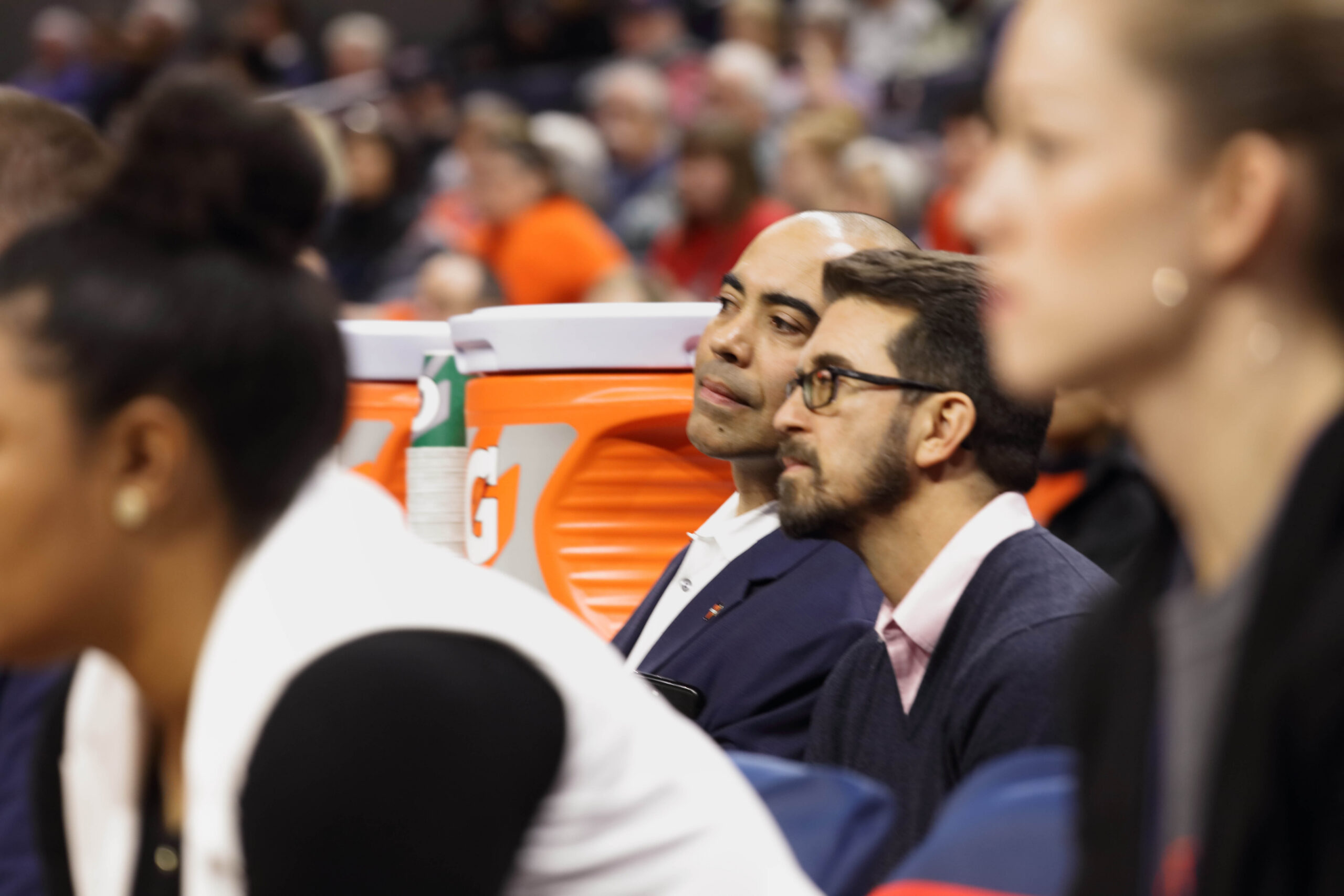 Dean Solomon coaches the women's basketball team.