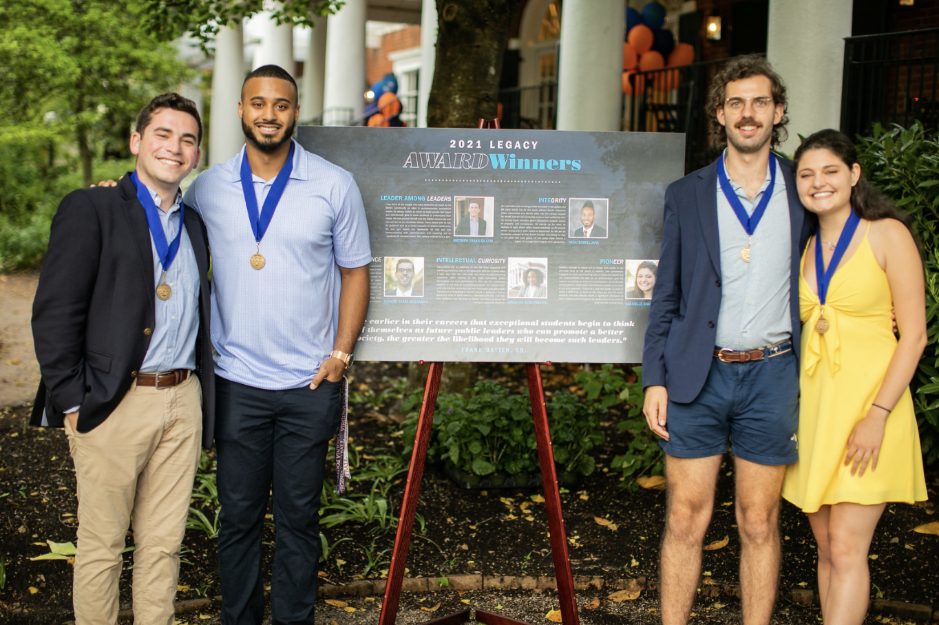 Legacy Award recipients Matthew Gillam, Wina Terrell Jana, Quentin Milligan and Gabby Posner. (John Robinson Photography)