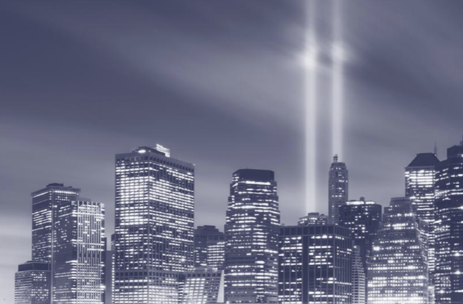 Tribute in Light in New York City.