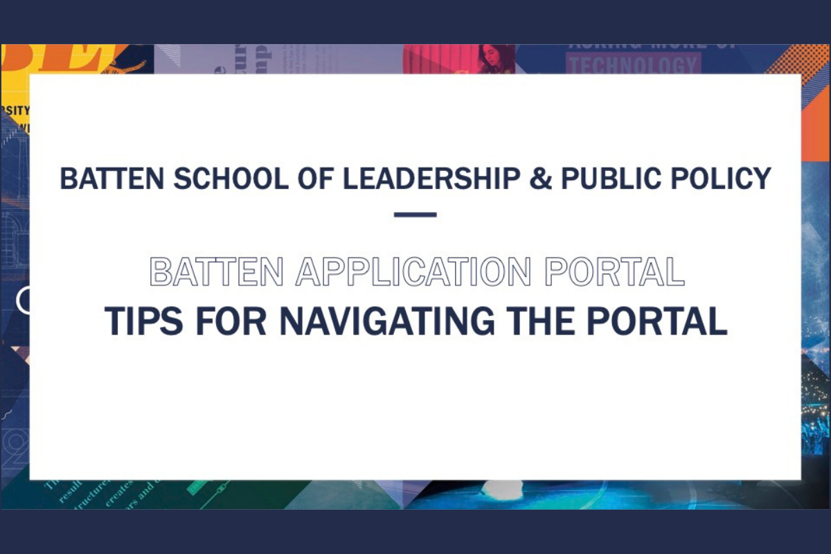 Navigating the Batten Application Portal