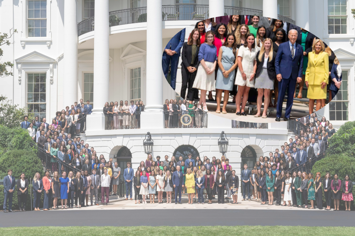 Marina Peebles with WH aide