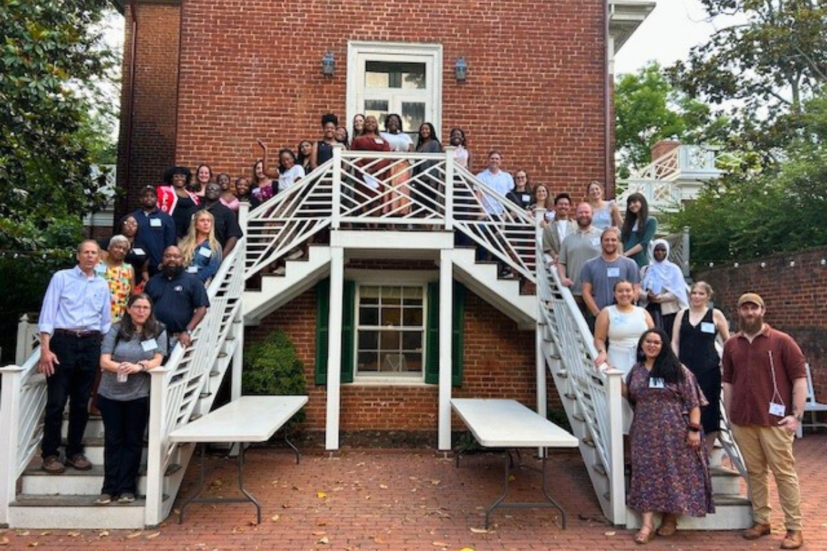 Photo of Open Doors participants at reception
